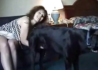 She's so happy, she loves dog cocks