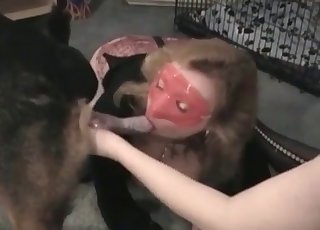 MILF gets seduced by a dog
