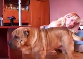 Extremely hot treatment for a kinky dog