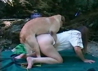 Outdoor hump action with my sweet doggy