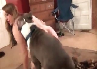 Filthy zoophile and horny as hell doggy
