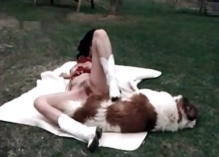 Sweet dog in the epic fuck-a-thon action bestiality