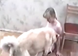 Blonde doll sucked her own taught doggy