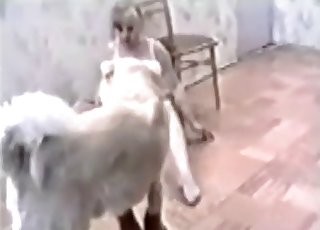 Blonde doll sucked her own taught doggy