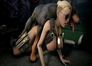 Cassie Cage gets fucked by a mutt