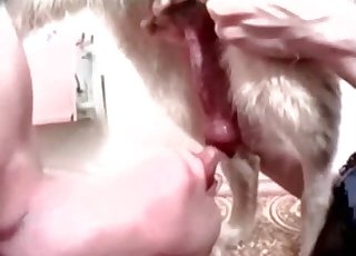 Doggy dick gobbled by a sweet zoophile